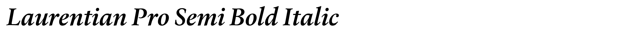 Laurentian Pro Semi Bold Italic image
